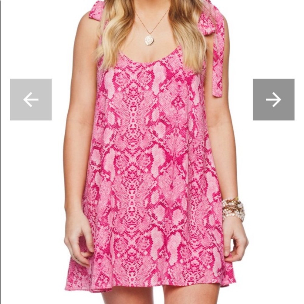 Buddy love pink snake print dress